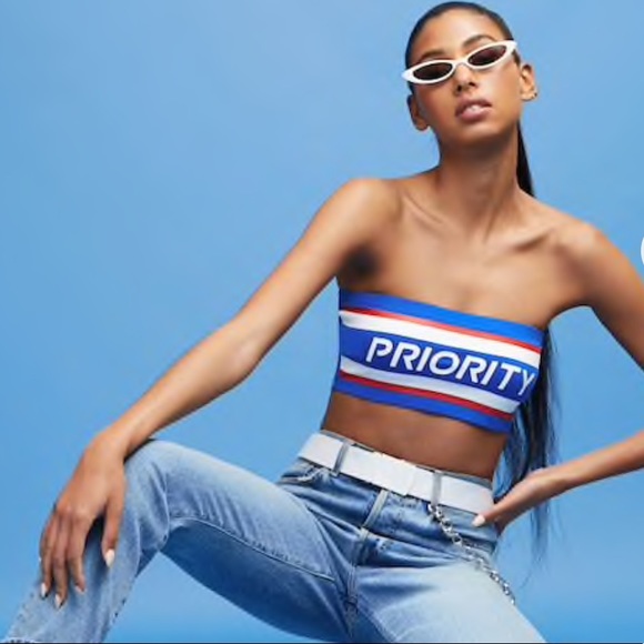 blue tube top forever 21